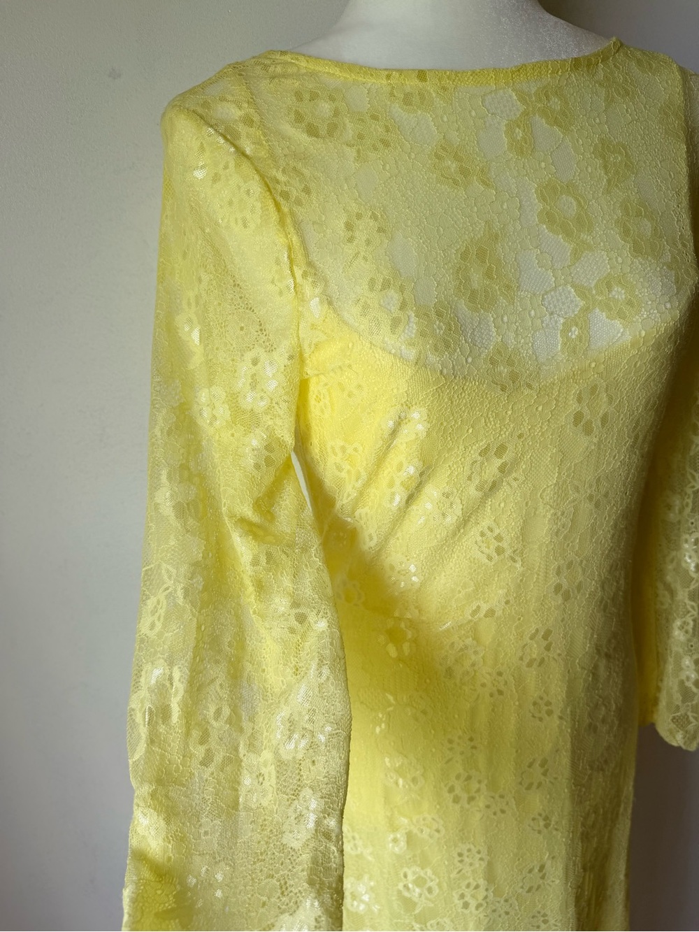 Floral Lace Yellow Maxi
Long Sleeve Dress - Picture 5 of 7